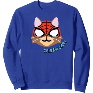 image:imageAmazon Essentials Marvel SpiderMan SpiderCat Portrait SweatshirtRoyal Blue