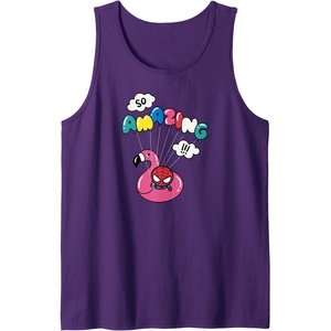 image:imageAmazon Essentials Marvel SpiderMan in a Pool Floatie So Amazing Tank TopPurple