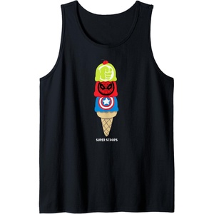 image:imageAmazon Essentials Marvel Super Heroes Ice Cream Cone Super Scoops Tank TopBlack
