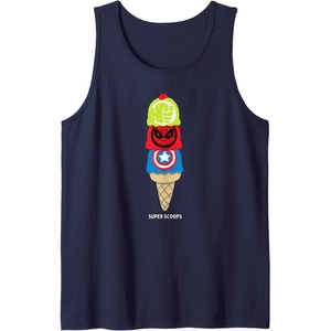 image:imageAmazon Essentials Marvel Super Heroes Ice Cream Cone Super Scoops Tank TopNavy Blue