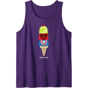 image:imageAmazon Essentials Marvel Super Heroes Ice Cream Cone Super Scoops Tank TopPurple