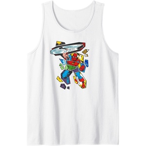 image:imageAmazon Essentials Marvel Super Heroes Multi Hero Shattered Collage Tank TopWhite