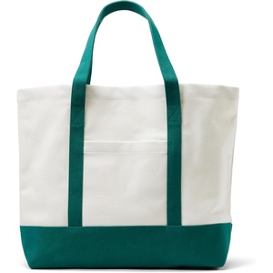 image:imageAmazon Essentials Unisex Adults Large Heavy Duty Canvas Beach Tote Bag NaturalRed One SizeNaturalGreen
