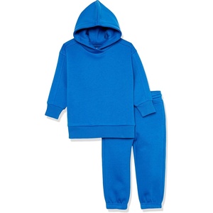 image:imageAmazon Essentials Unisex Kids and Toddlers Modern Sweatsuit Set 2 Piece Hooded Outfit Pack of 2Bright Blue