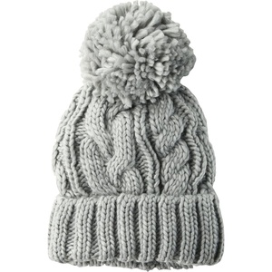 image:imageAmazon Essentials Womens Chunky Cable Beanie with Yarn PomLight Gray Marl