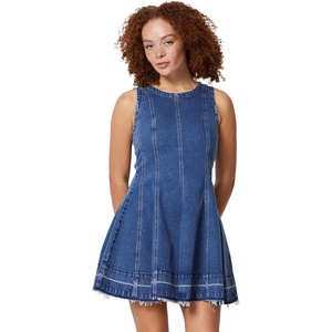 image:imageAmazon Essentials Womens Fit amp Flare Denim Mini DressMedium Blue Vintage