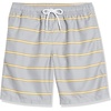 image:imageAmazon Essentials Mens 9 Swim Trunks with Mesh Lining Pockets Drawstring ClosureGrey Stripe