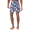 image:imageAmazon Essentials Mens 9 Swim Trunks with Mesh Lining Pockets Drawstring ClosureNavy Hibiscus Flower