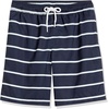 image:imageAmazon Essentials Mens 9 Swim Trunks with Mesh Lining Pockets Drawstring ClosureNavy Stripe