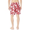 image:imageAmazon Essentials Mens 9 Swim Trunks with Mesh Lining Pockets Drawstring ClosureRed Hibiscus Flower