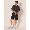 image:imageAmazon Essentials Mens RegularFit QuickDry ShortSleeve Golf Polo ShirtAnthracite Polo Stripe