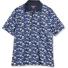 image:imageAmazon Essentials Mens RegularFit QuickDry ShortSleeve Golf Polo ShirtBlue Fish