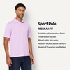 image:imageAmazon Essentials Mens RegularFit QuickDry ShortSleeve Golf Polo ShirtLavender