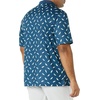 image:imageAmazon Essentials Mens RegularFit QuickDry ShortSleeve Golf Polo ShirtTeal Blue Birds Print