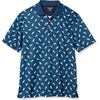 image:imageAmazon Essentials Mens RegularFit QuickDry ShortSleeve Golf Polo ShirtTeal Blue Birds Print