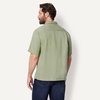 image:imageAmazon Essentials Mens RelaxedFit Short Sleeve Linen Blend ShirtDark Sage Green