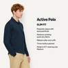 image:imageAmazon Essentials Mens Slim Fit Long Sleeve Quick Dry Golf Polo ShirtDark Navy