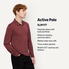 image:imageAmazon Essentials Mens Slim Fit Long Sleeve Quick Dry Golf Polo ShirtRich Burgundy
