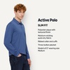 image:imageAmazon Essentials Mens Slim Fit Long Sleeve Quick Dry Golf Polo ShirtWashed Blue