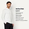 image:imageAmazon Essentials Mens Slim Fit Long Sleeve Quick Dry Golf Polo ShirtWhite