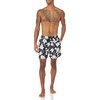 image:imageAmazon Essentials Mens Swim Trunks with Mesh Lining Pockets Drawstring ClosureBlack Hibiscus Flower