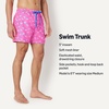 image:imageAmazon Essentials Mens Swim Trunks with Mesh Lining Pockets Drawstring ClosureBright Pink Flamingo