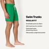 image:imageAmazon Essentials Mens Swim Trunks with Mesh Lining Pockets Drawstring ClosureDark Green