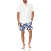 image:imageAmazon Essentials Mens Swim Trunks with Mesh Lining Pockets Drawstring ClosureNavy Hibiscus Flower