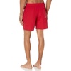 image:imageAmazon Essentials Mens Swim Trunks with Mesh Lining Pockets Drawstring ClosureRed