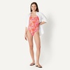 image:imageAmazon Essentials Womens CrissCross Back OnePiece SwimsuitBright Poppy Red Folk Floral