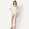 image:imageAmazon Essentials Womens CrissCross Back OnePiece SwimsuitLight Yellow