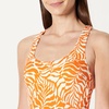 image:imageAmazon Essentials Womens CrissCross Back OnePiece SwimsuitRust Orange Abstract Palms
