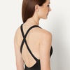 image:imageAmazon Essentials Womens CrissCross Back OnePiece SwimsuitWashed Black