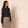image:imageAmazon Essentials Womens Georgette Long Sleeve RelaxedFit Business Casual Office Work Shirt with PocketsBlack