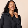 image:imageAmazon Essentials Womens Georgette Long Sleeve RelaxedFit Business Casual Office Work Shirt with PocketsBlack