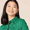 image:imageAmazon Essentials Womens Georgette Long Sleeve RelaxedFit Business Casual Office Work Shirt with PocketsGreen  Tossed Floral