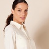 image:imageAmazon Essentials Womens Georgette Long Sleeve RelaxedFit Business Casual Office Work Shirt with PocketsIvory