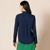image:imageAmazon Essentials Womens Georgette Long Sleeve RelaxedFit Business Casual Office Work Shirt with PocketsNavy