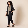 image:imageAmazon Essentials Womens Georgette Long Sleeve RelaxedFit Business Casual Office Work Shirt with PocketsTaupe  Leopard