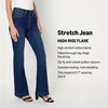 image:imageAmazon Essentials Womens High Stretch Flattering HighRise Flare JeansDark Shadow Wash