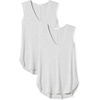 image:imageAmazon Essentials Womens Jersey StandardFit VNeck Tank Top Previously Daily Ritual MultipacksLight Grey Heather