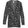 image:imageAmazon Essentials Womens Lightweight Long Sleeve OpenFront Cardigan Sweater Available in Plus SizeCharcoal Tiger Print