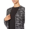 image:imageAmazon Essentials Womens Lightweight Long Sleeve OpenFront Cardigan Sweater Available in Plus SizeCharcoal Tiger Print