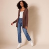 image:imageAmazon Essentials Womens Lightweight Long Sleeve OpenFront Cardigan Sweater Available in Plus SizeDark Chestnut Brown Heather