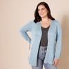image:imageAmazon Essentials Womens Lightweight Long Sleeve OpenFront Cardigan Sweater Available in Plus SizeIndigo Blue Heather
