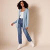 image:imageAmazon Essentials Womens Lightweight Long Sleeve OpenFront Cardigan Sweater Available in Plus SizeIndigo Blue Heather