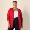 image:imageAmazon Essentials Womens Lightweight Long Sleeve OpenFront Cardigan Sweater Available in Plus SizeRed