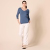 image:imageAmazon Essentials Womens Lightweight LongSleeve VNeck SweaterBlue Heather