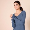 image:imageAmazon Essentials Womens Lightweight LongSleeve VNeck SweaterBlue Heather