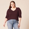 image:imageAmazon Essentials Womens Lightweight LongSleeve VNeck SweaterBurgundy
